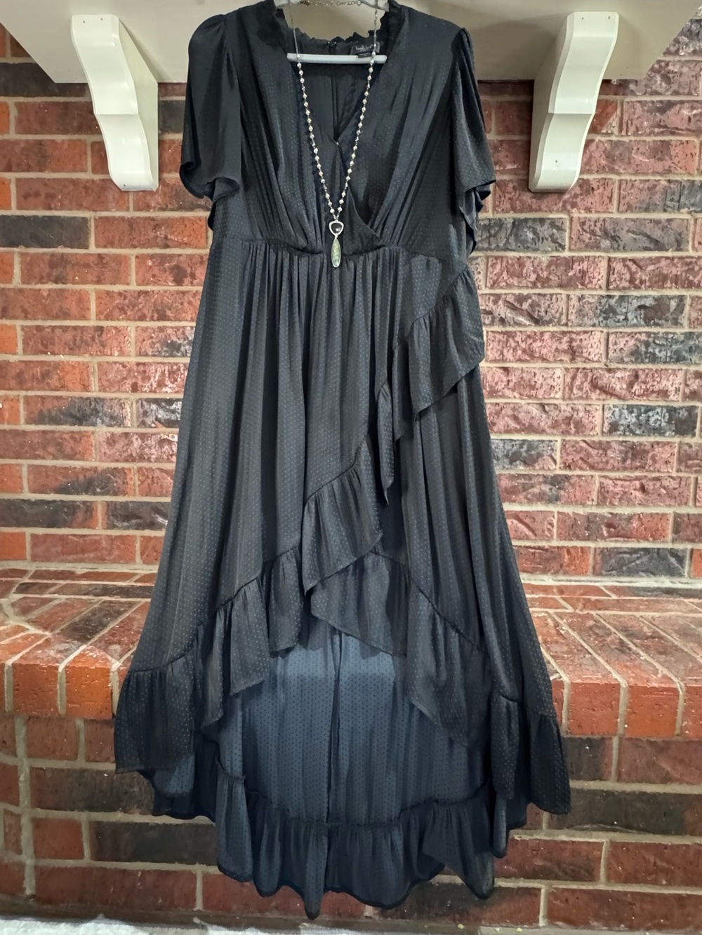 Belldini Size 1X Witchy Whimsigoth Maxi High-Low Wrap Dress